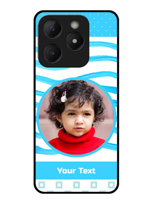 Custom Realme C63 Custom Metal Phone Case - Simple Blue Case Design