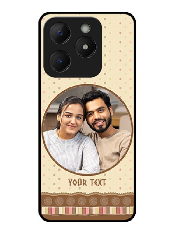 Custom Realme C63 Custom Metal Phone Case - Brown Dotted Mobile Case Design