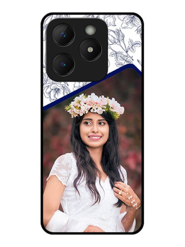 Custom Realme C63 Custom Metal Phone Case - Classy Floral Design