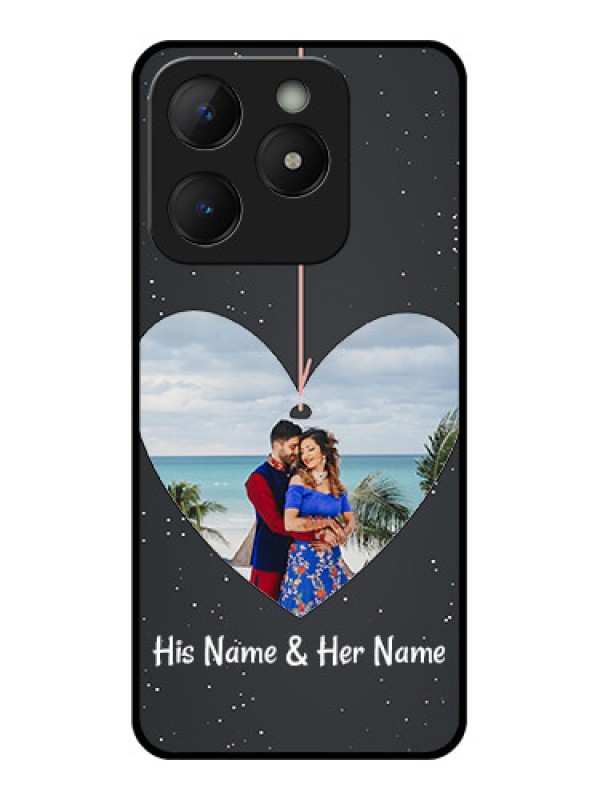 Custom Realme C63 Custom Metal Phone Case - Hanging Heart Design