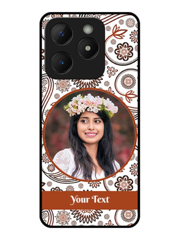 Custom Realme C63 Custom Metal Phone Case - Abstract Flower Design