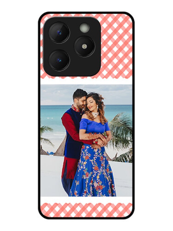 Custom Realme C63 Custom Metal Phone Case - Pink Pattern Design