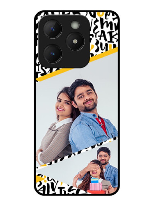 Custom Realme C63 Custom Metal Phone Case - Letters Pattern Design