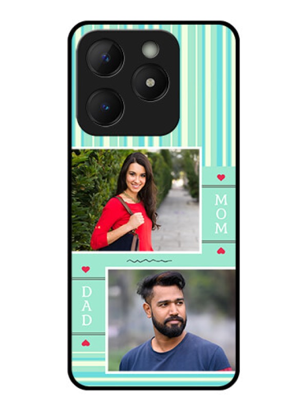 Custom Realme C63 Custom Metal Phone Case - Mom and Dad Pic Design