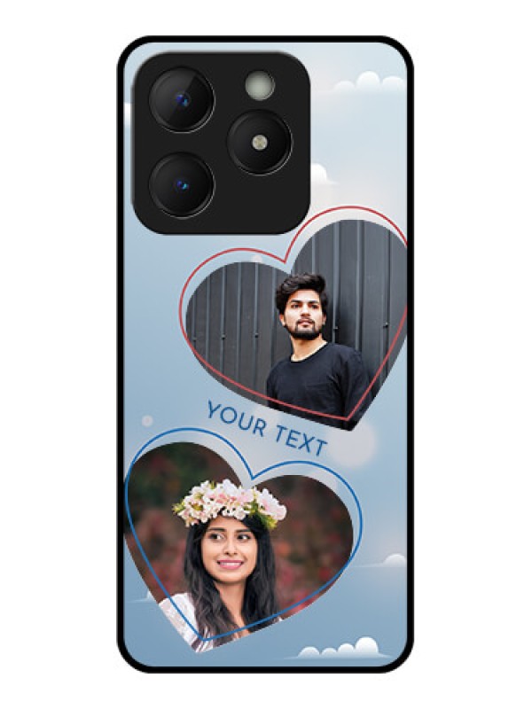 Custom Realme C63 Custom Metal Phone Case - Blue Color Couple Design