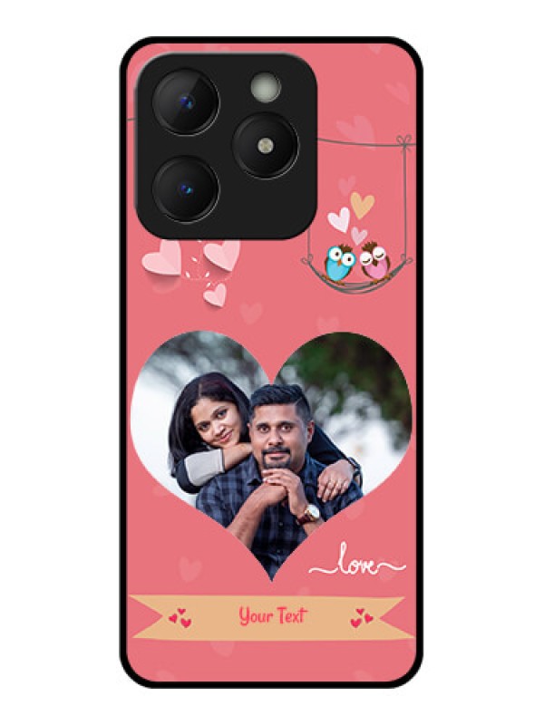 Custom Realme C63 Custom Metal Phone Case - Peach Color Love Design