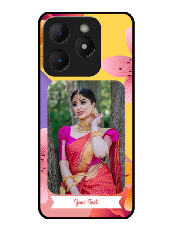 Custom Realme C63 Custom Metal Phone Case - 3 Image With Vintage Floral Design