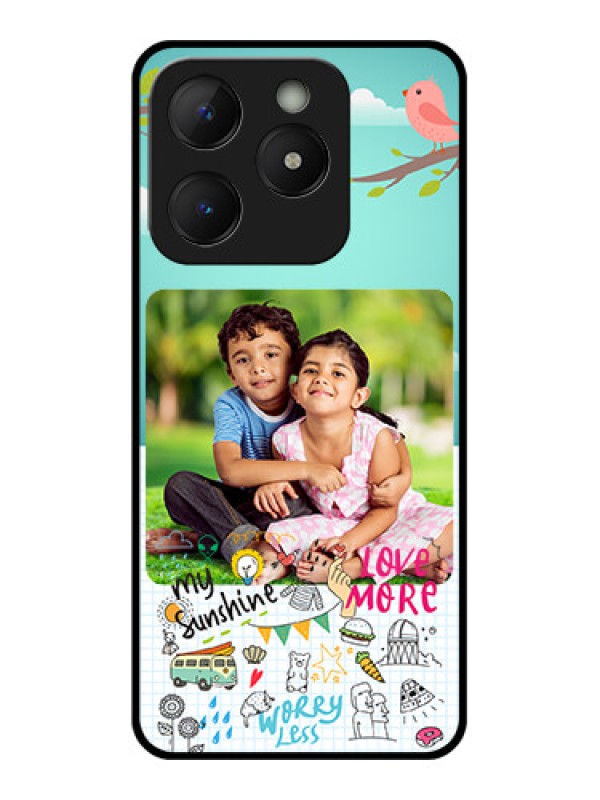 Custom Realme C63 Custom Metal Phone Case - Doodle Love Design