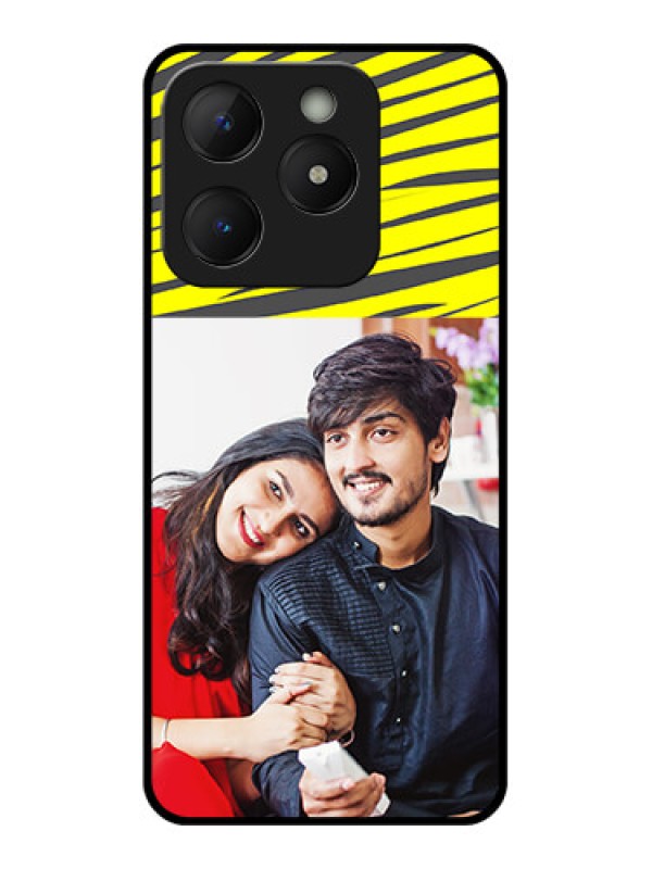 Custom Realme C63 Custom Metal Phone Case - Yellow Abstract Design