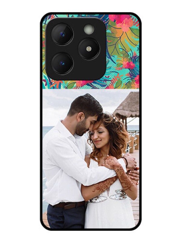 Custom Realme C63 Custom Metal Phone Case - Watercolor Floral Design