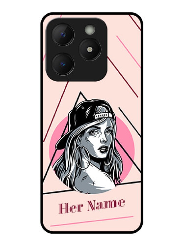 Custom Realme C63 Custom Metal Phone Case - Rockstar Girl Design