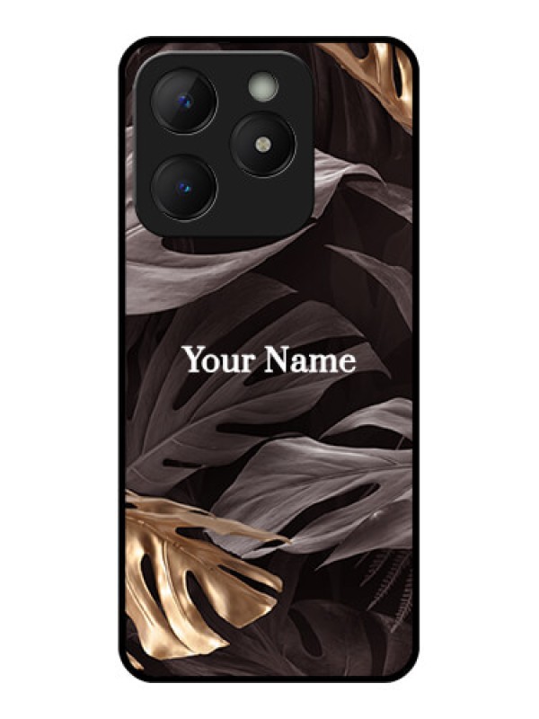 Custom Realme C63 Custom Metal Phone Case - Wild Leaves Digital Paint Design