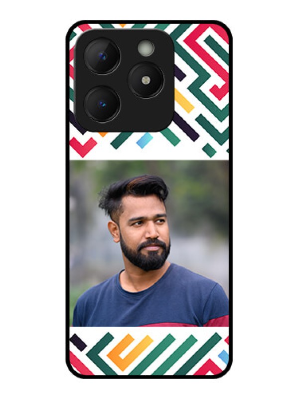 Custom Realme C63 Custom Metal Phone Case - Colorful Maze Pattern Design