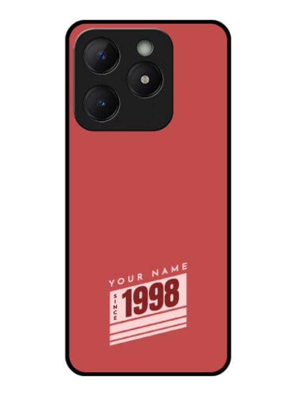 Custom Realme C63 Custom Metal Phone Case - Red Custom Year Of Birth Design