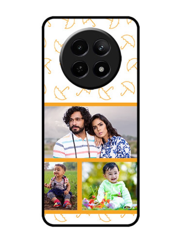 Custom Realme C65 5G Custom Metal Phone Case - Yellow Pattern Design