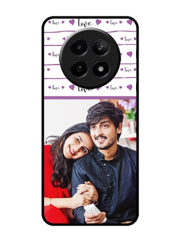 Custom Realme C65 5G Custom Metal Phone Case - Couples Heart Design