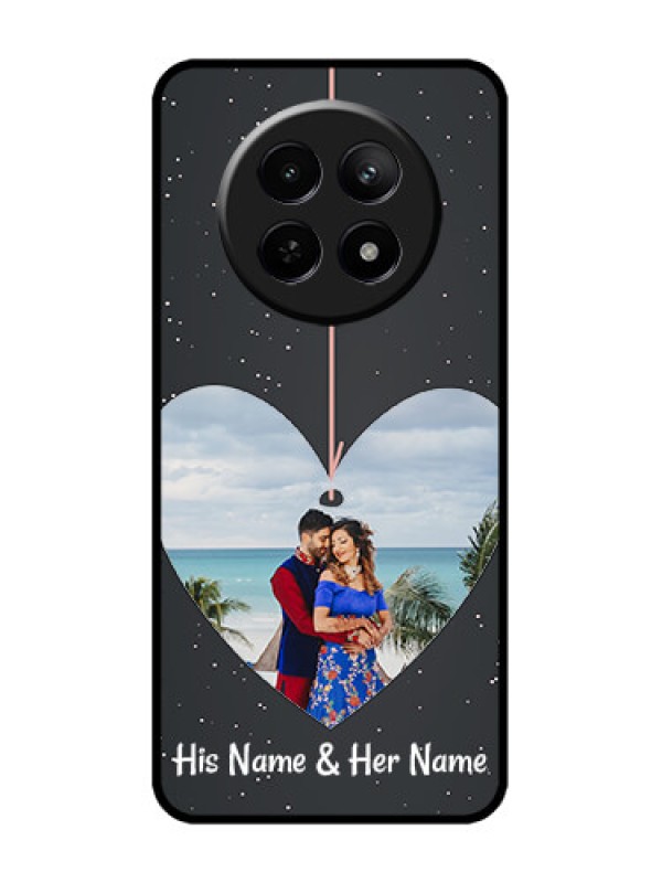 Custom Realme C65 5G Custom Metal Phone Case - Hanging Heart Design