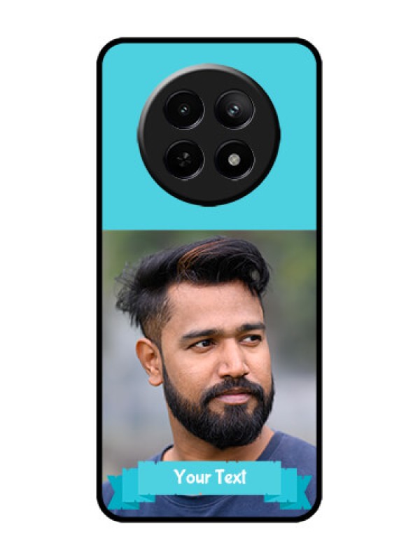 Custom Realme C65 5G Custom Metal Phone Case - Blue Color Design