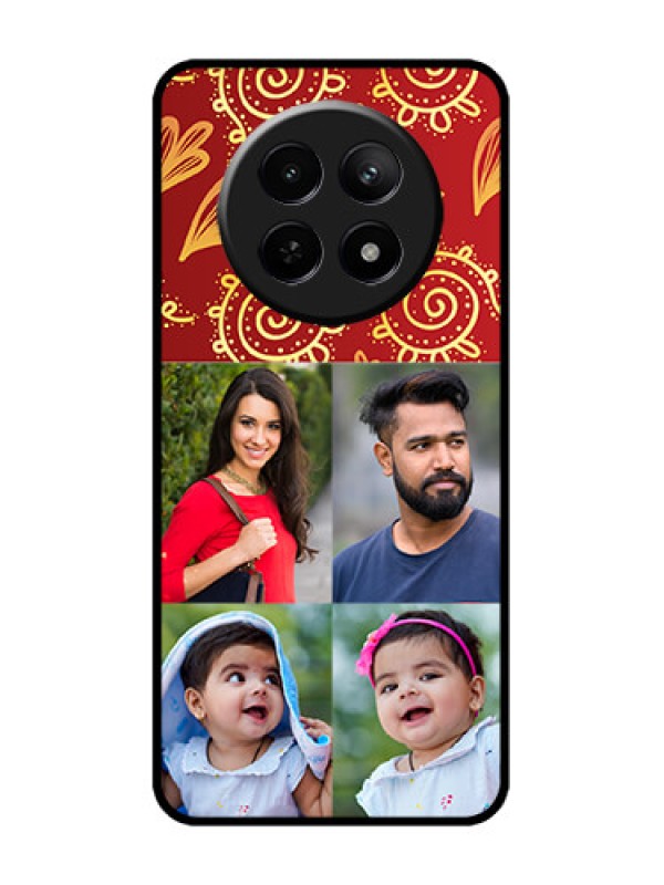 Custom Realme C65 5G Custom Metal Phone Case - 4 Image Traditional Design