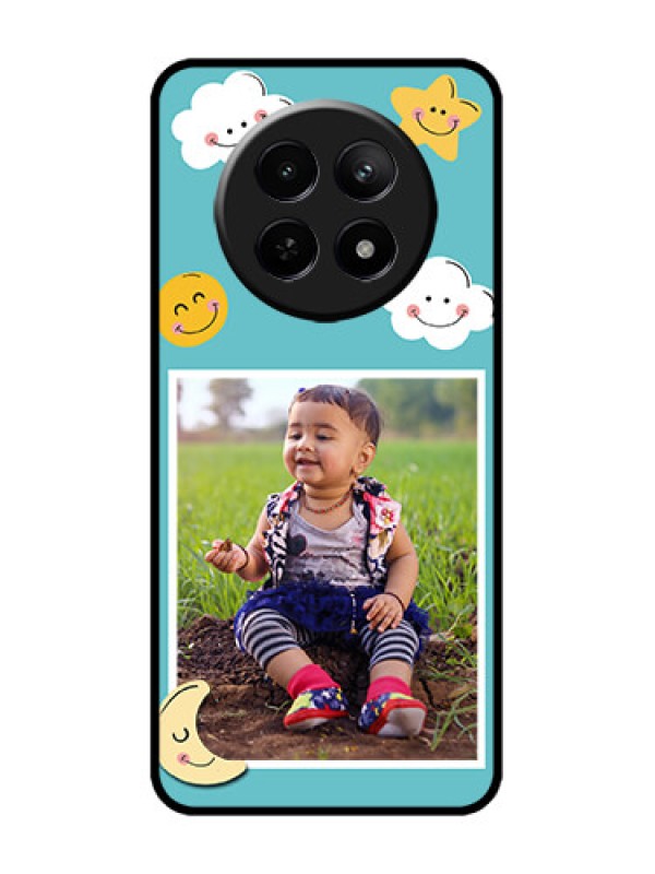 Custom Realme C65 5G Custom Metal Phone Case - Smiley Kids Stars Design