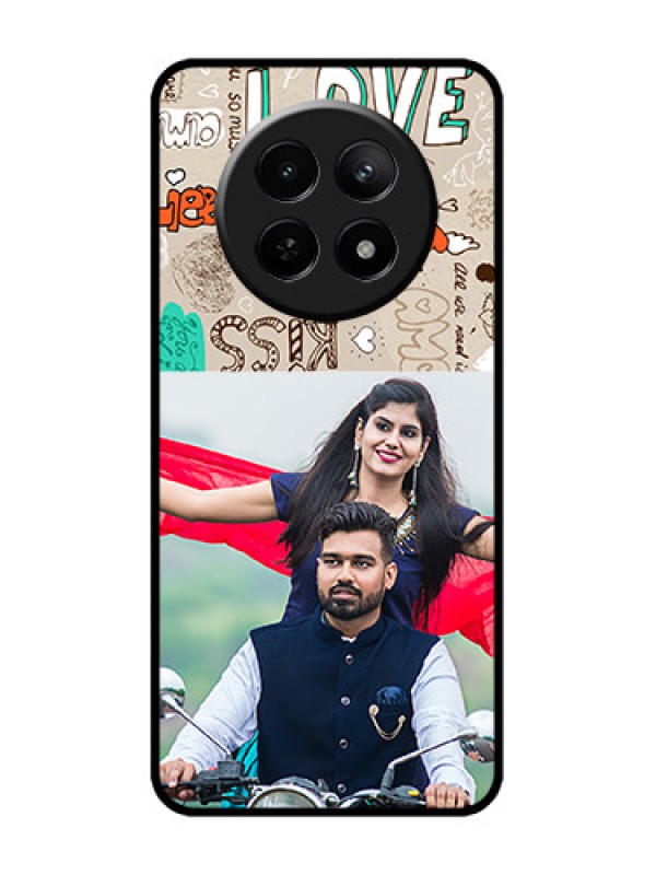 Custom Realme C65 5G Custom Metal Phone Case - Love Doodle Pattern