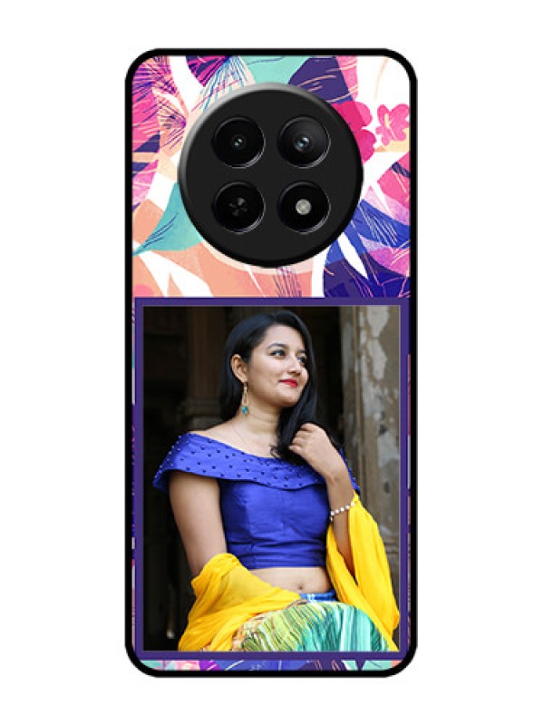 Custom Realme C65 5G Custom Metal Phone Case - Abstract Floral Design