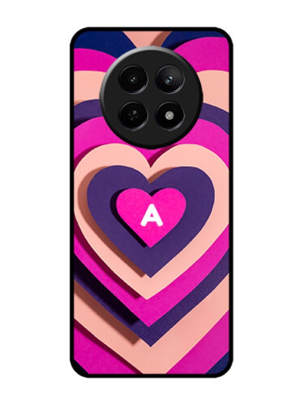 Custom Realme C65 5G Custom Metal Phone Case - Cute Heart Pattern Design