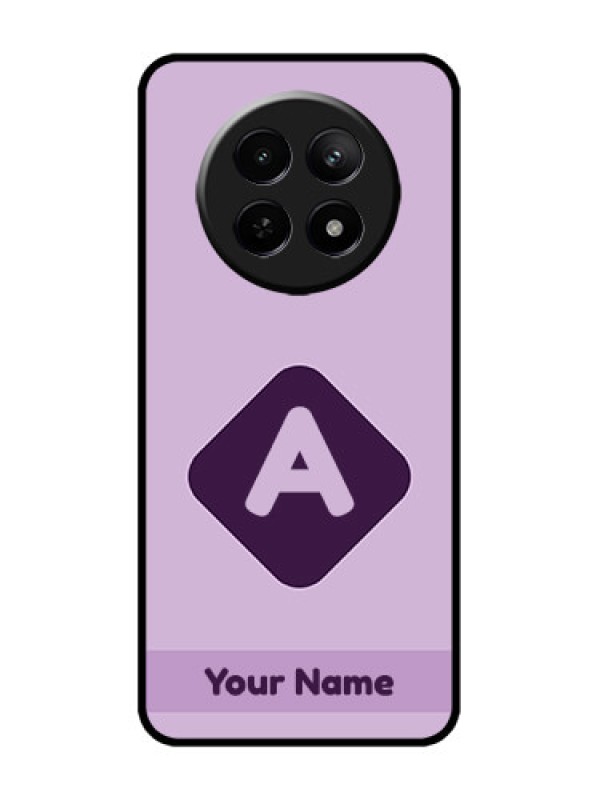 Custom Realme C65 5G Custom Metal Phone Case - Custom Letter In Curved Badge Design