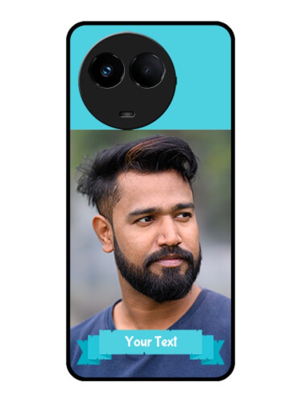 Custom Realme C67 5G Custom Metal Phone Case - Blue Color Design