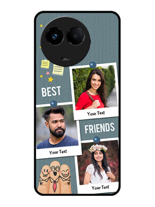 Custom Realme C67 5G Custom Metal Phone Case - Sticky Frames And Friendship Design