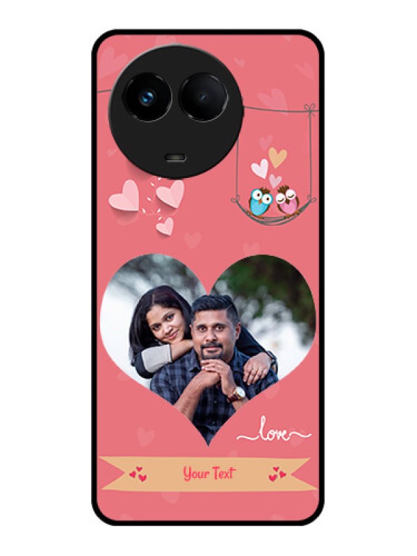 Custom Realme C67 5G Custom Metal Phone Case - Peach Color Love Design