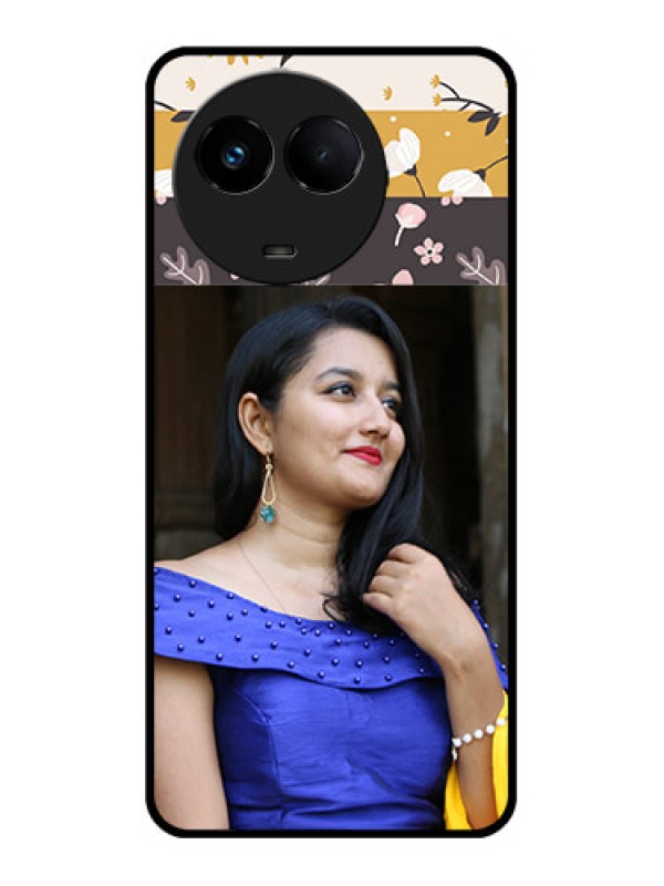 Custom Realme C67 5G Custom Metal Phone Case - Stylish Floral Design