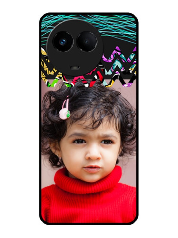 Custom Realme C67 5G Custom Metal Phone Case - Neon Abstract Design