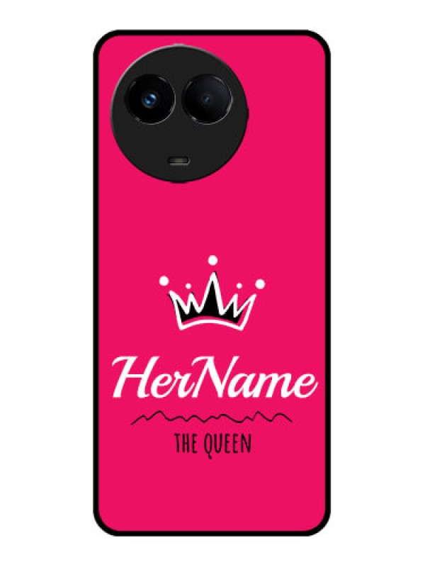 Custom Realme C67 5G Custom Metal Phone Case - Queen With Name Design