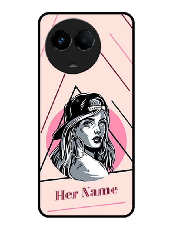 Custom Realme C67 5G Custom Metal Phone Case - Rockstar Girl Design