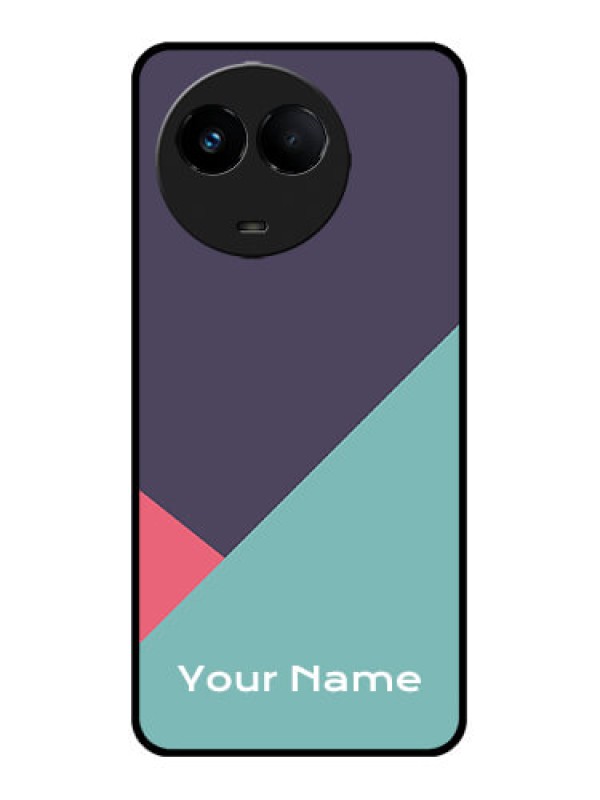 Custom Realme C67 5G Custom Metal Phone Case - Tri Color Abstract Design