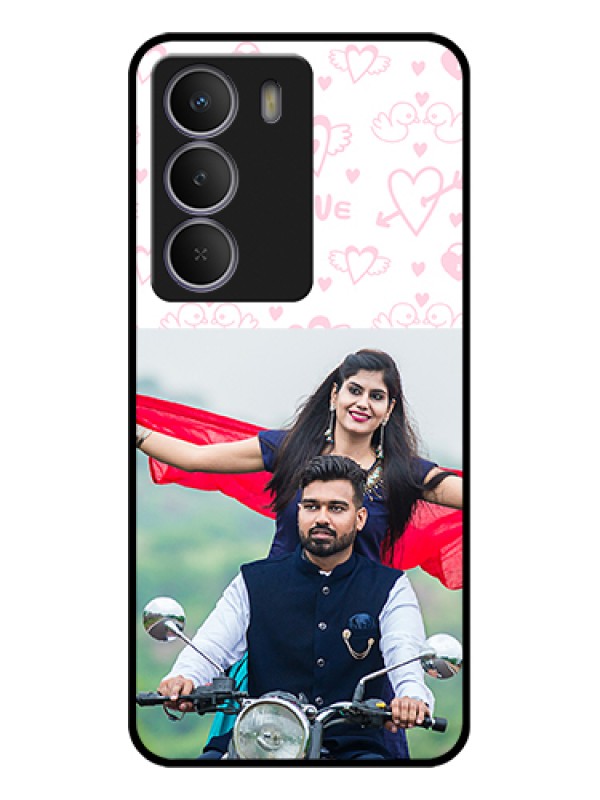 Custom Realme C71 5G Custom Metal Phone Case - Pink Flying Heart Design