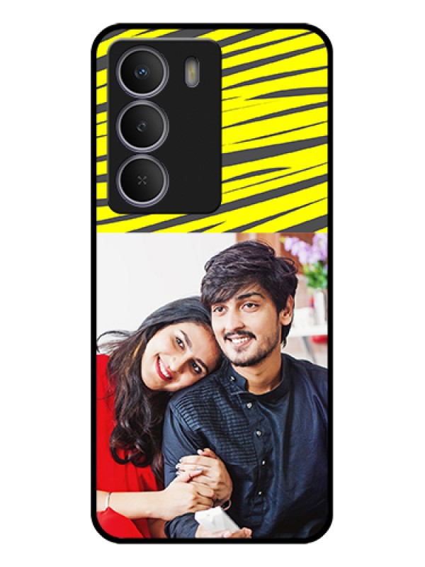 Custom Realme C71 5G Custom Metal Phone Case - Yellow Abstract Design