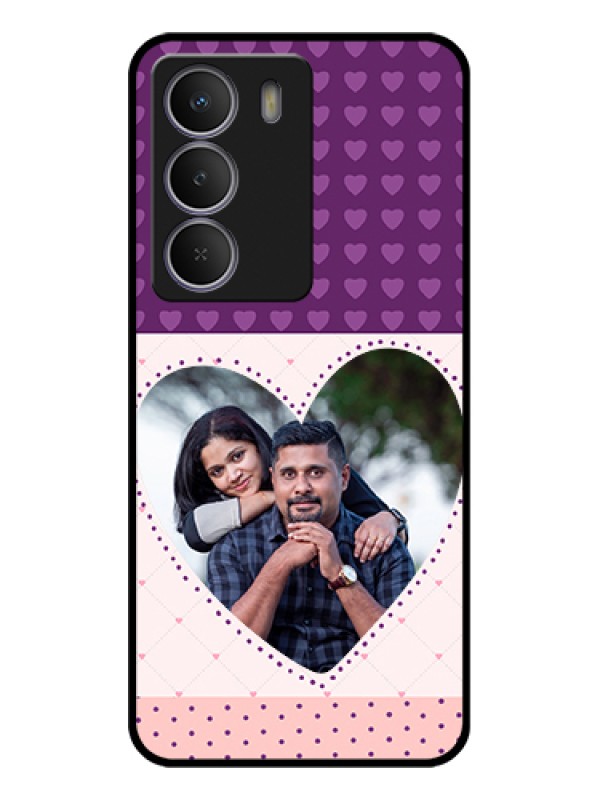 Custom Realme C73 5G Custom Metal Phone Case - Violet Love Dots Design
