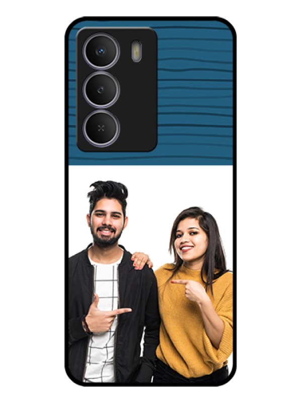 Custom Realme C73 5G Custom Metal Phone Case - Blue Pattern Cover Design