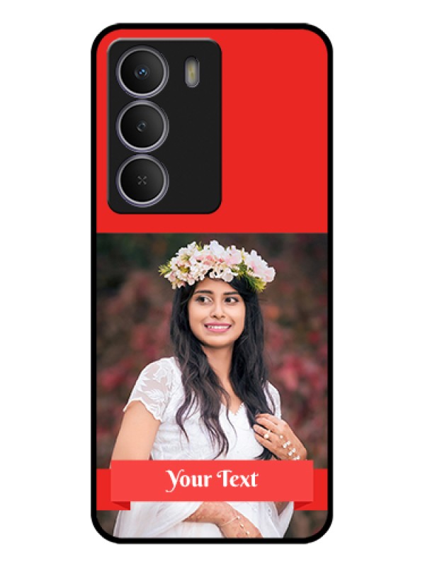 Custom Realme C73 5G Custom Metal Phone Case - Simple Red Color Design