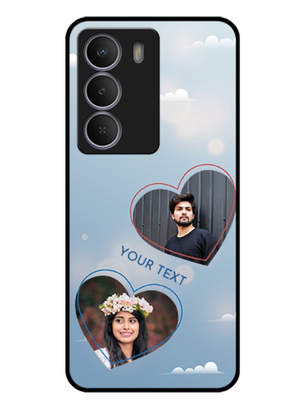 Custom Realme C73 5G Custom Metal Phone Case - Blue Color Couple Design