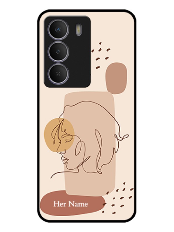 Custom Realme C73 5G Custom Metal Phone Case - Calm Woman Line Art Design