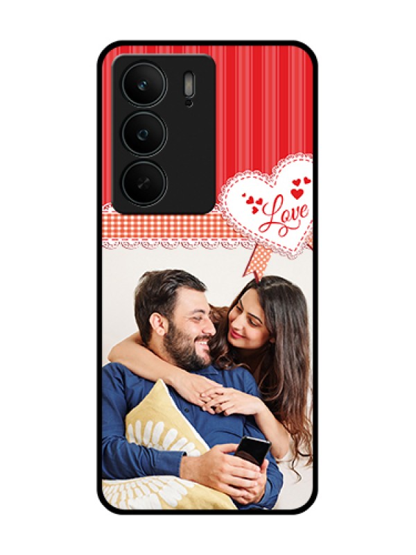 Custom Realme C75 5G Custom Metal Phone Case - Red Love Pattern Design