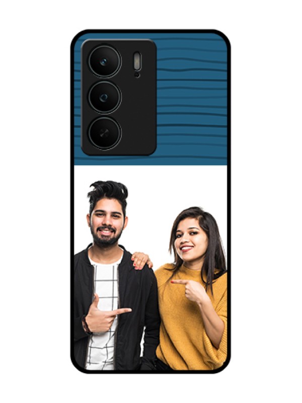 Custom Realme C75 5G Custom Metal Phone Case - Blue Pattern Cover Design