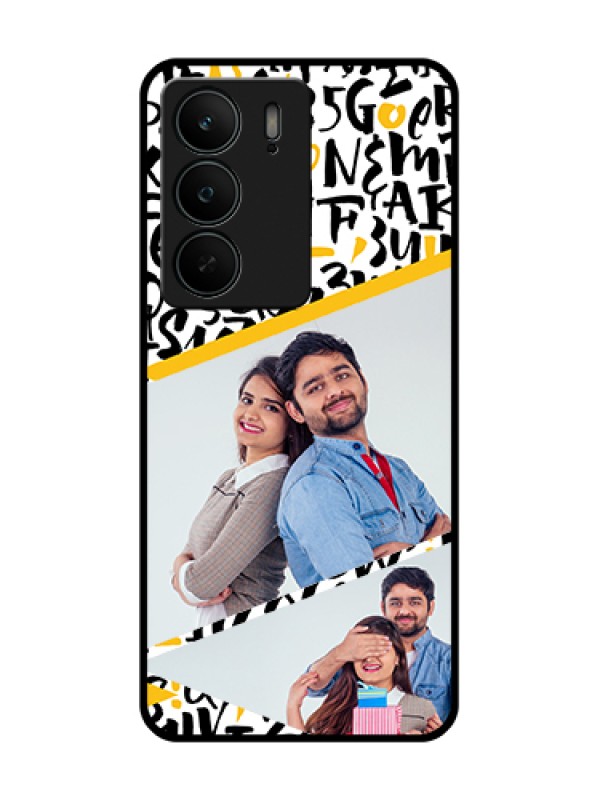 Custom Realme C75 5G Custom Metal Phone Case - Letters Pattern Design