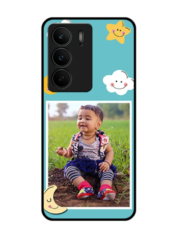 Custom Realme C75 5G Custom Metal Phone Case - Smiley Kids Stars Design