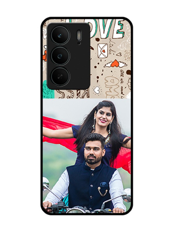 Custom Realme C75 5G Custom Metal Phone Case - Love Doodle Pattern
