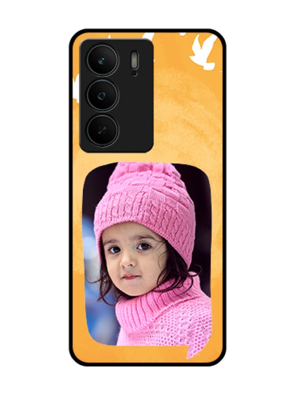 Custom Realme C75 5G Custom Metal Phone Case - Water Color Design With Bird Icons