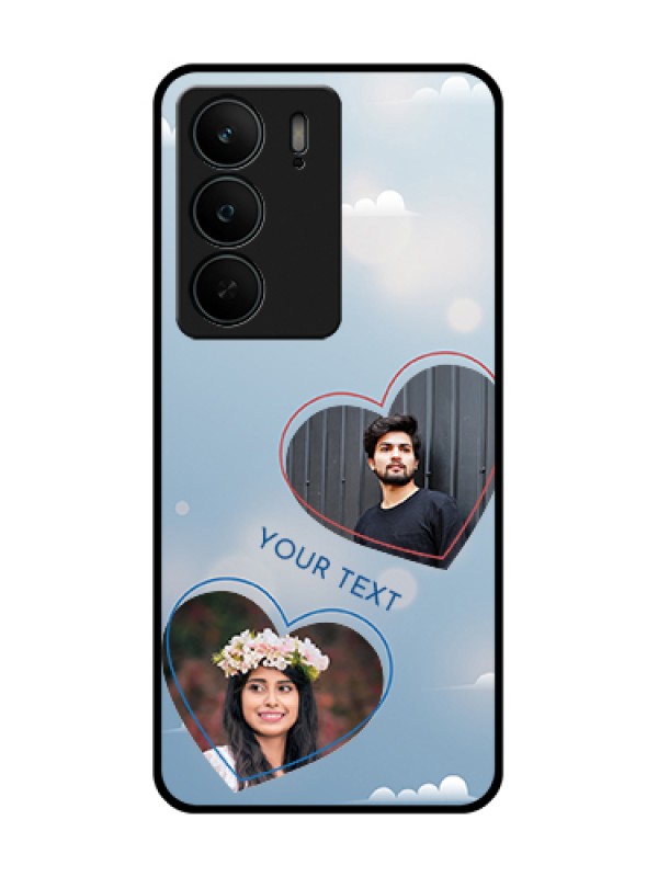 Custom Realme C75 5G Custom Metal Phone Case - Blue Color Couple Design